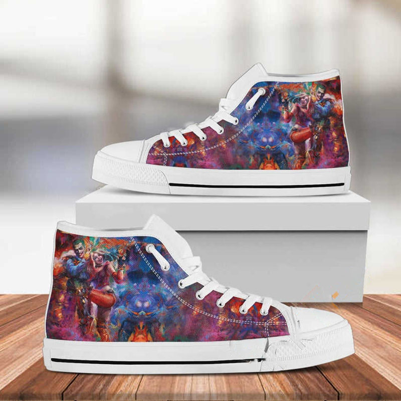 Harley Quinn Jocker Custom Movie High Top Shoes