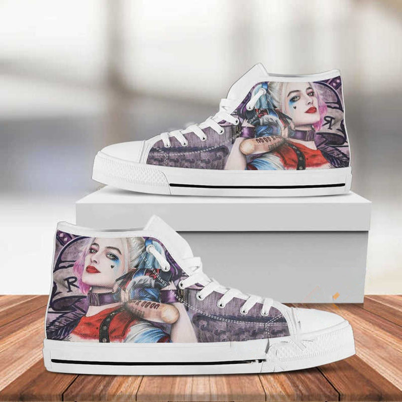 Harley Quinn Jocker Custom Movie High Top Shoes