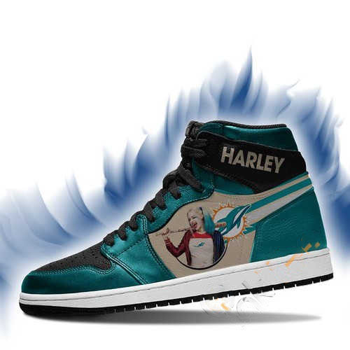 Harley Quinn Miami Dolphins Jordan Custom Air Jordan Shoes