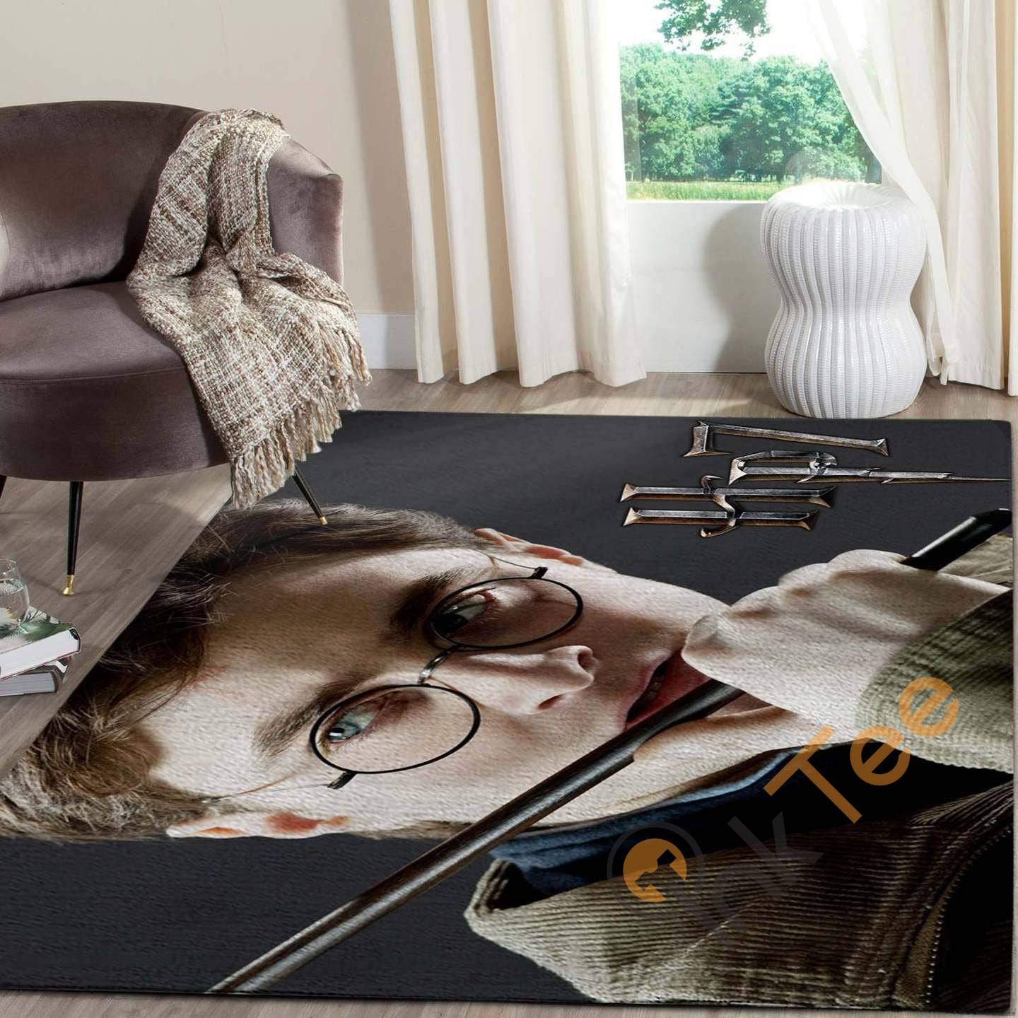 Harry Potter And Magic Wand Carpet Living Room Floor Decor Gift For Potter’s Fan Collection Hermione Rug