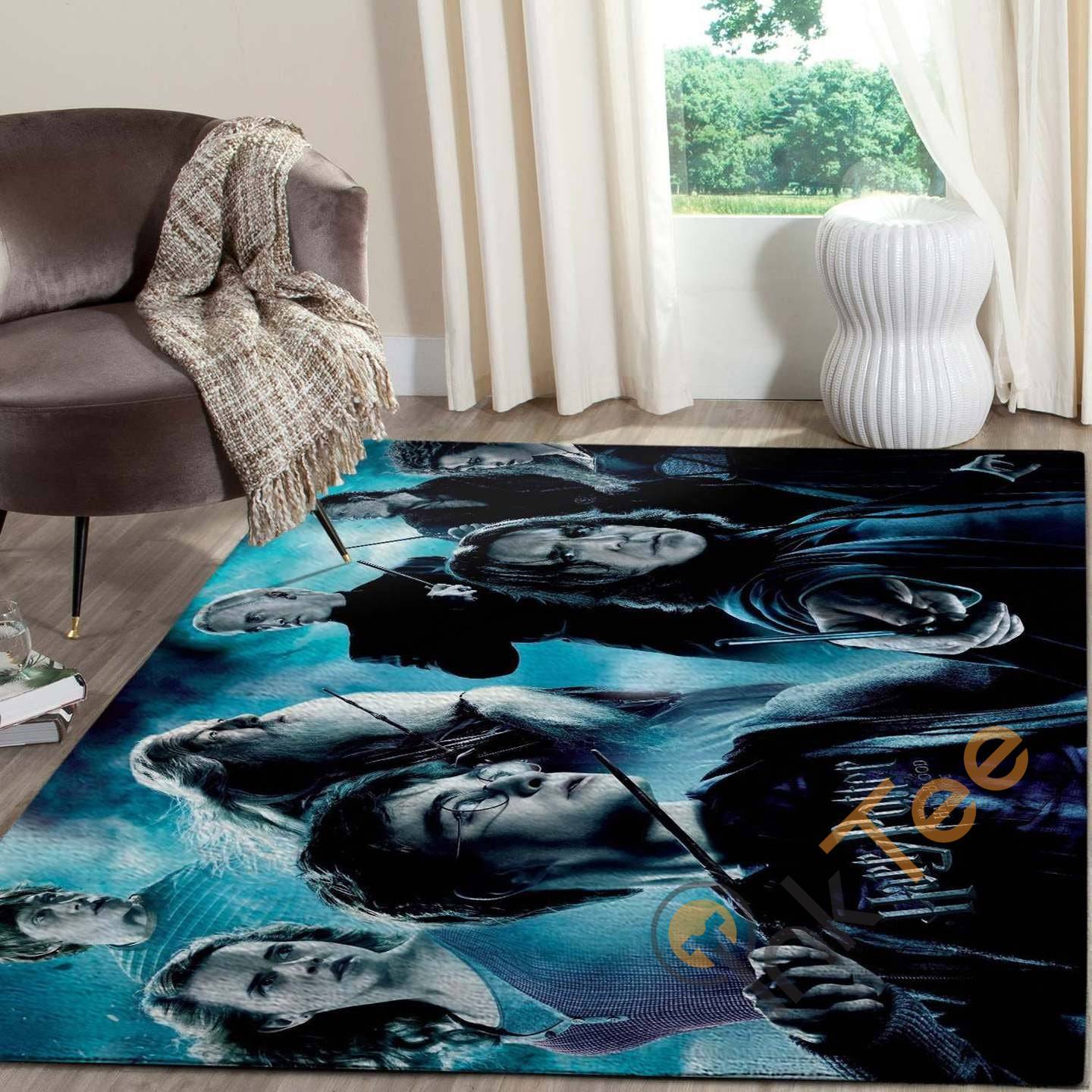 Harry Potter Dumbledor And Snape Carpet Living Room Floor Decor Gift For Potter’s Fan Hogwarts Rug
