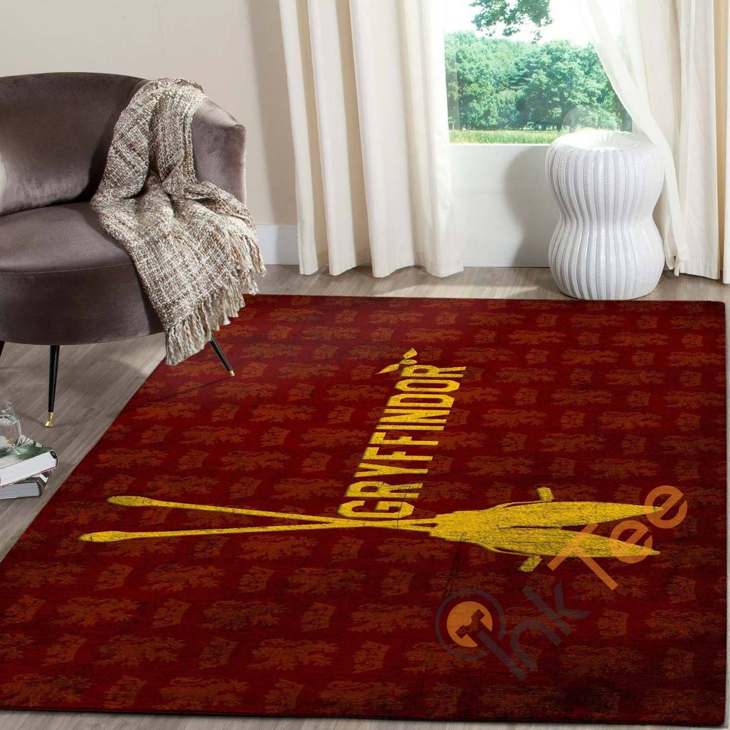Harry Potter Gryffindor Living Room Carpet Floor Decor Beautiful Gift For Potter’s Fan Hogwarts Rug