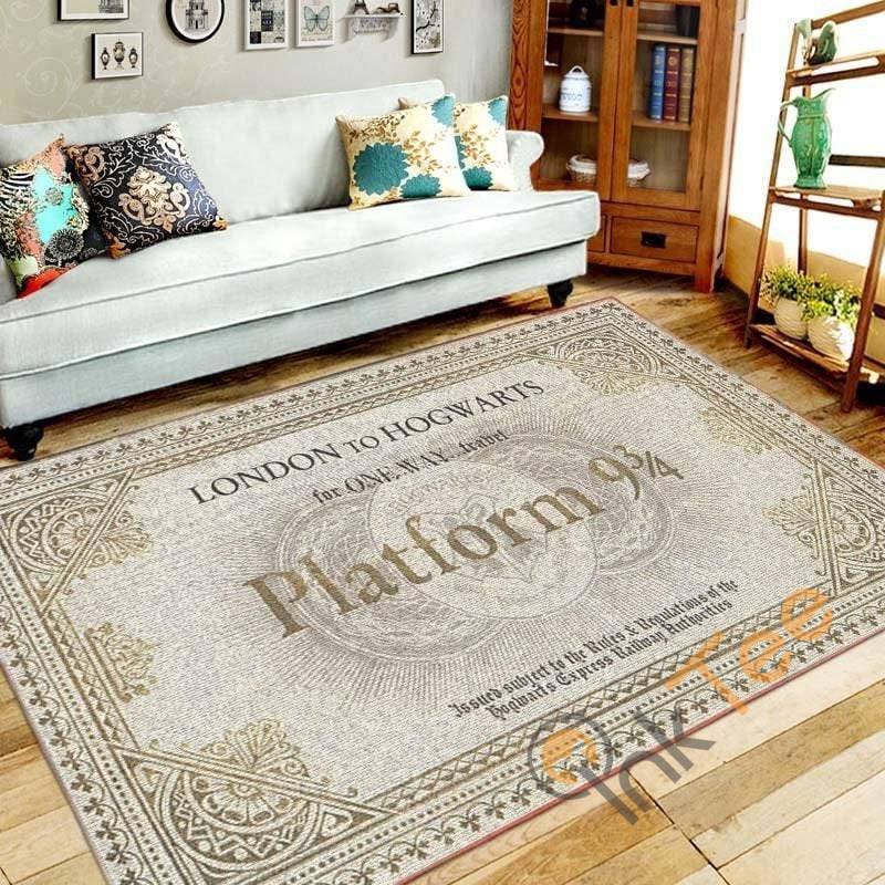 Harry Potter Plat Form 3/4 Carpet Train Tickets Living Room Floor Decor Gift For Potter's Fan Rug 10 Harry Potter Plat Form 3/4 Carpet Train Tickets Living Room Floor Decor Gift For Potter’s Fan Rug
