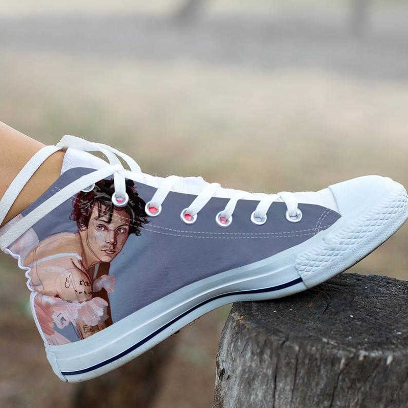 Harry Styles Custom Vintage Music High Top Shoes
