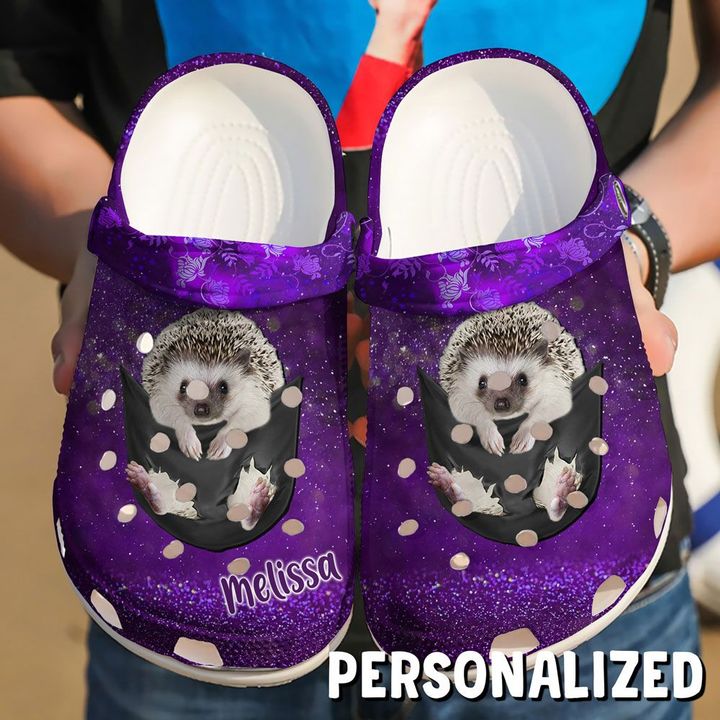 Hedgehog Personalized Baby In Pocket Crocs Clog Shoes 12 Hedgehog Personalized Baby In Pocket Crocs Clog Shoes
