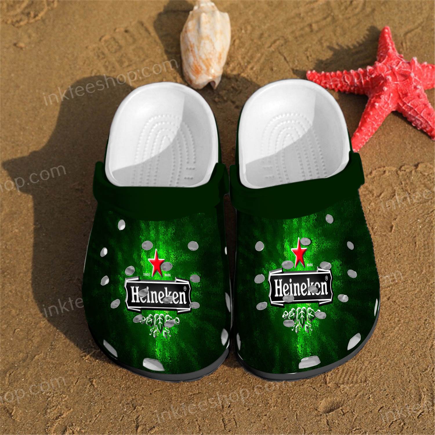 Unique Heineken Crocs Clog Shoes
