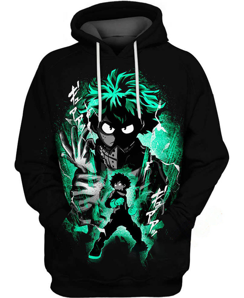 Hero Deku Hoodie 3D