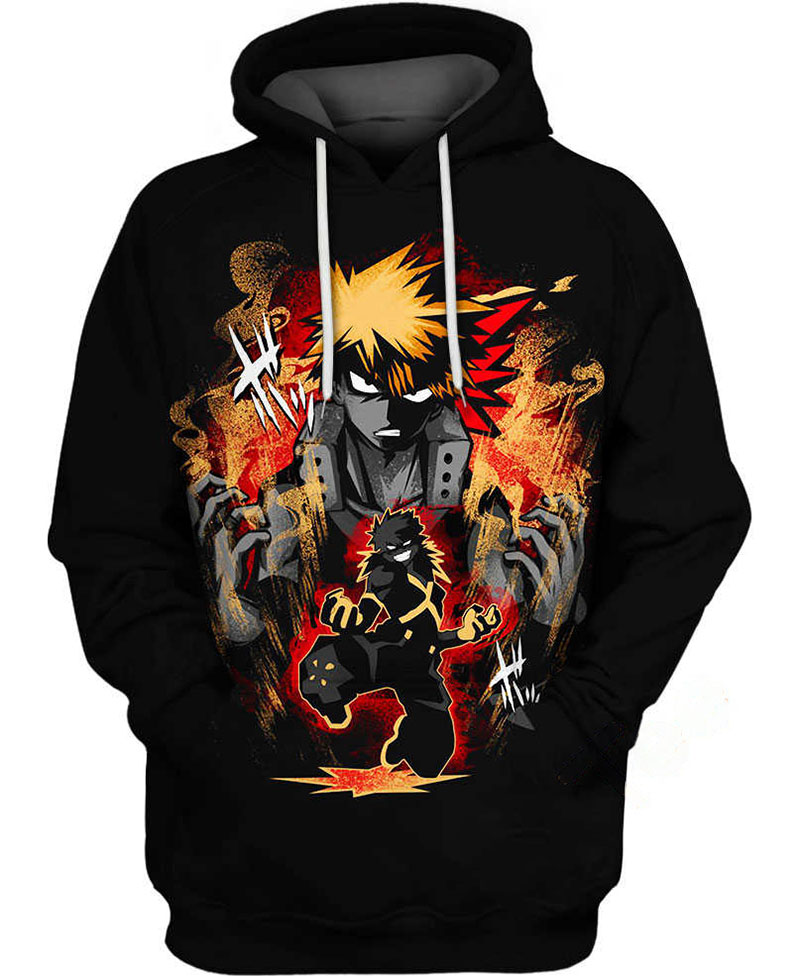 Hero Rival Katsuki Bakugou Hoodie 3D