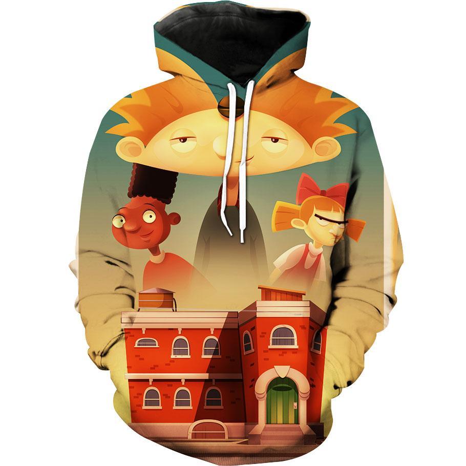 Hey Arnold Hey Arnold Cartoon Hoodie 3D 1 Hey Arnold Hey Arnold Cartoon Hoodie 3D