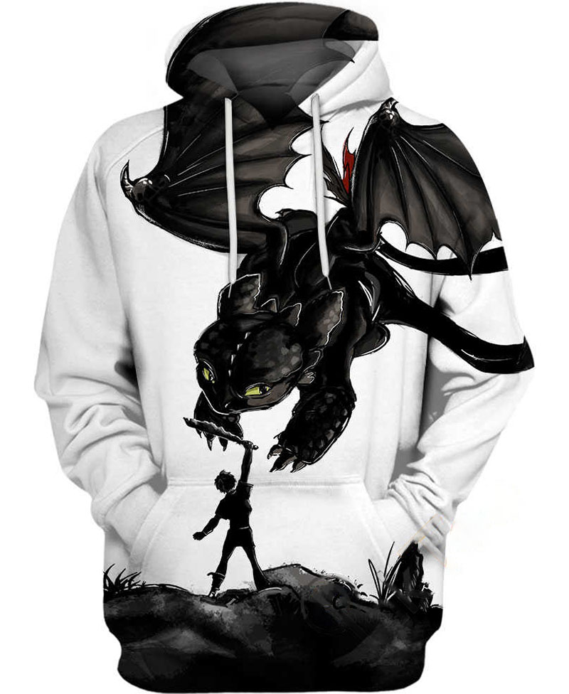 Hiccup And Toothless Hoodie 3D