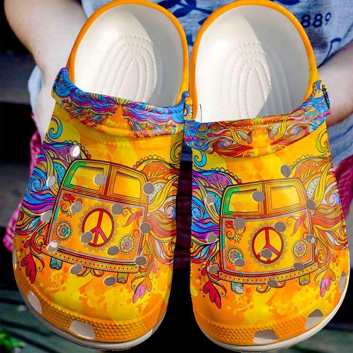 Hippie Car Crocs Clog Shoes