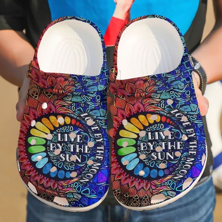 Hippie Live By The Sun Crocs Clog Shoes