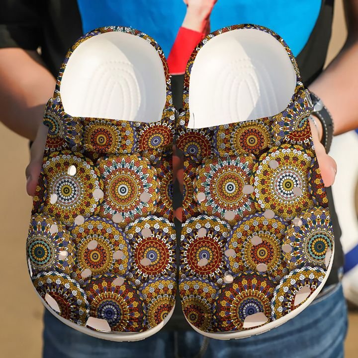 Hippie Pattern Crocs Clog Shoes
