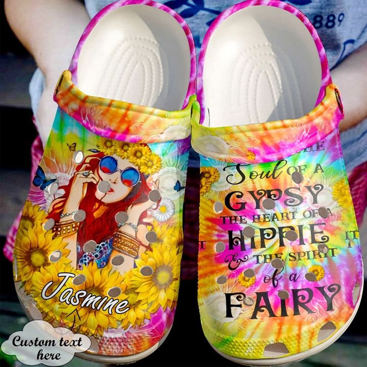 Hippie Personalized Soul Of A Gypsy Crocs Clog Shoes 4 Hippie Personalized Soul Of A Gypsy Crocs Clog Shoes