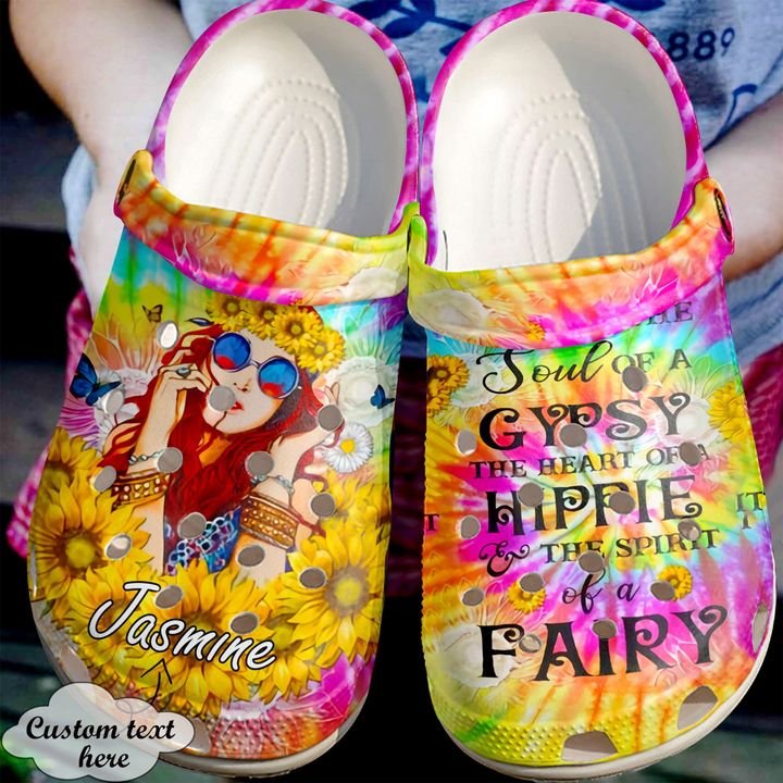 Hippie Personalized Soul Of A Gypsy Crocs Clog Shoes