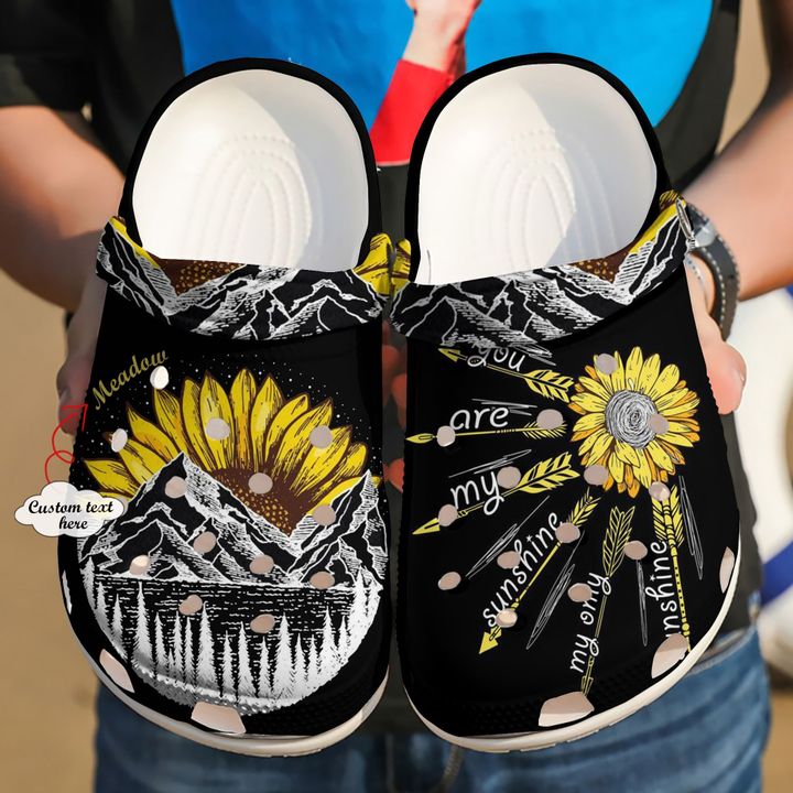 Hippie Personalized You Are My Sunshine Crocs Clog Shoes