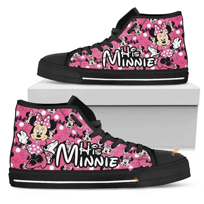 His Minnie High Top Shoes