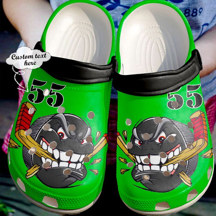Hockey Personalized Angry Crocs Clog Shoes