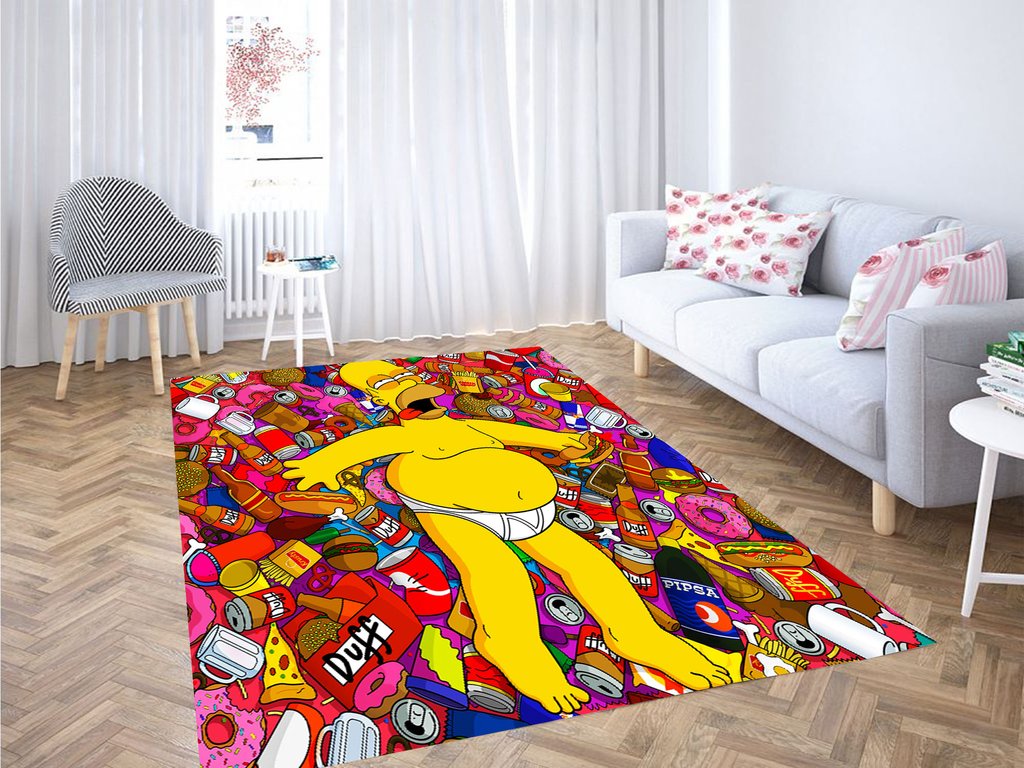 Homer Faint Simpson Cartoon Living Room Modern Carpet Rug 15 Homer Faint Simpson Cartoon Living Room Modern Carpet Rug