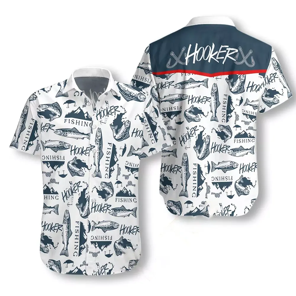 Hooker Fishing Hawaiian shirts