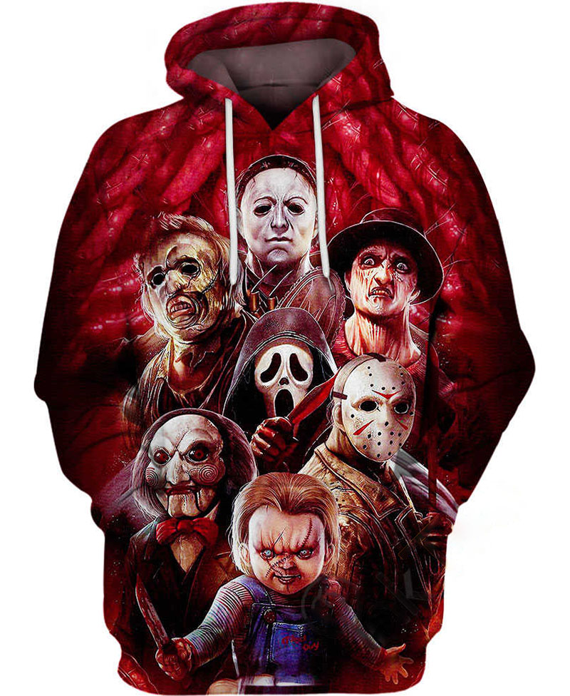 Horror Movie Killers Hoodie 3D