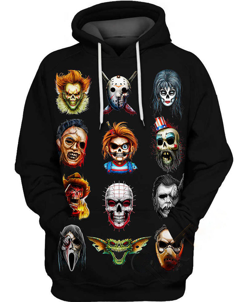 Horror Sticker Tattoos Hoodie 3D 2 Horror Sticker Tattoos Hoodie 3D