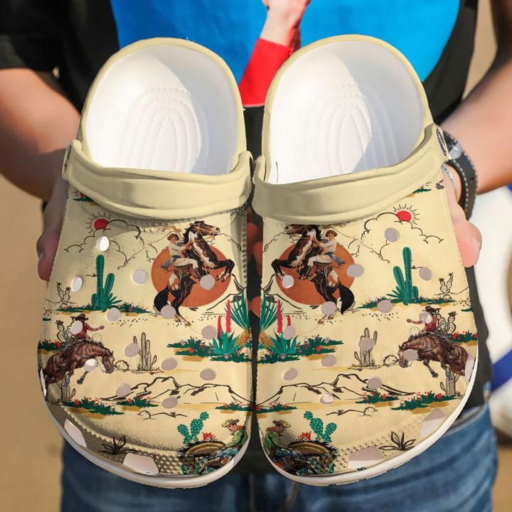 Horse Cowboy Crocs Clog Shoes 3 Horse Cowboy Crocs Clog Shoes