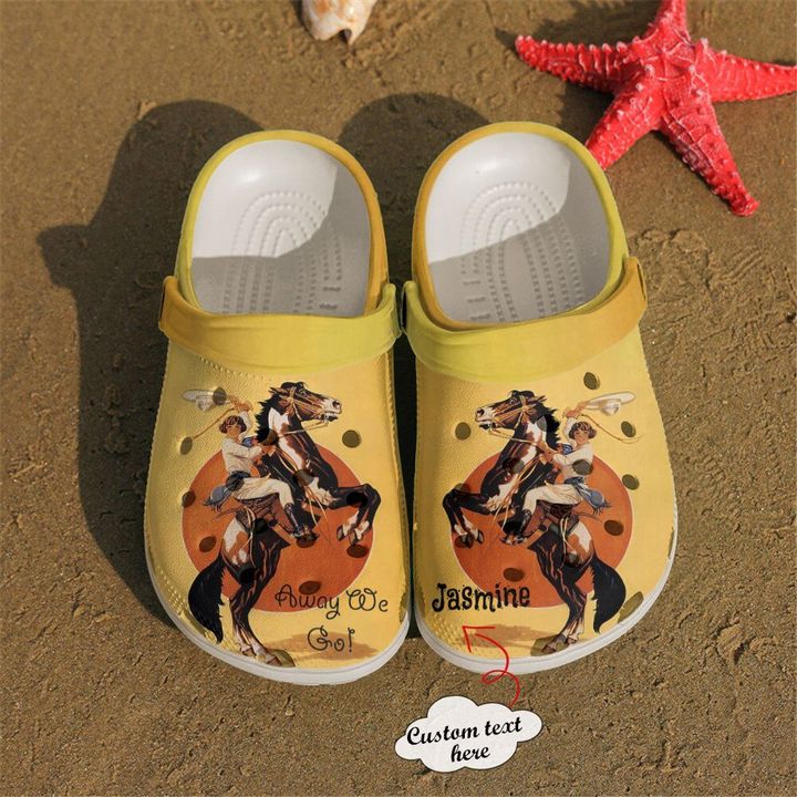 Horse Personalized Away We Go Crocs Clog Shoes