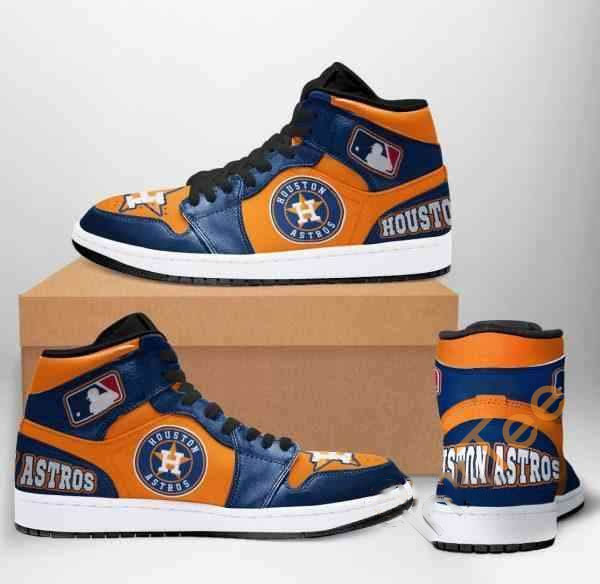 Houston Astros Mlb Baseball Custom Air Jordan Shoes