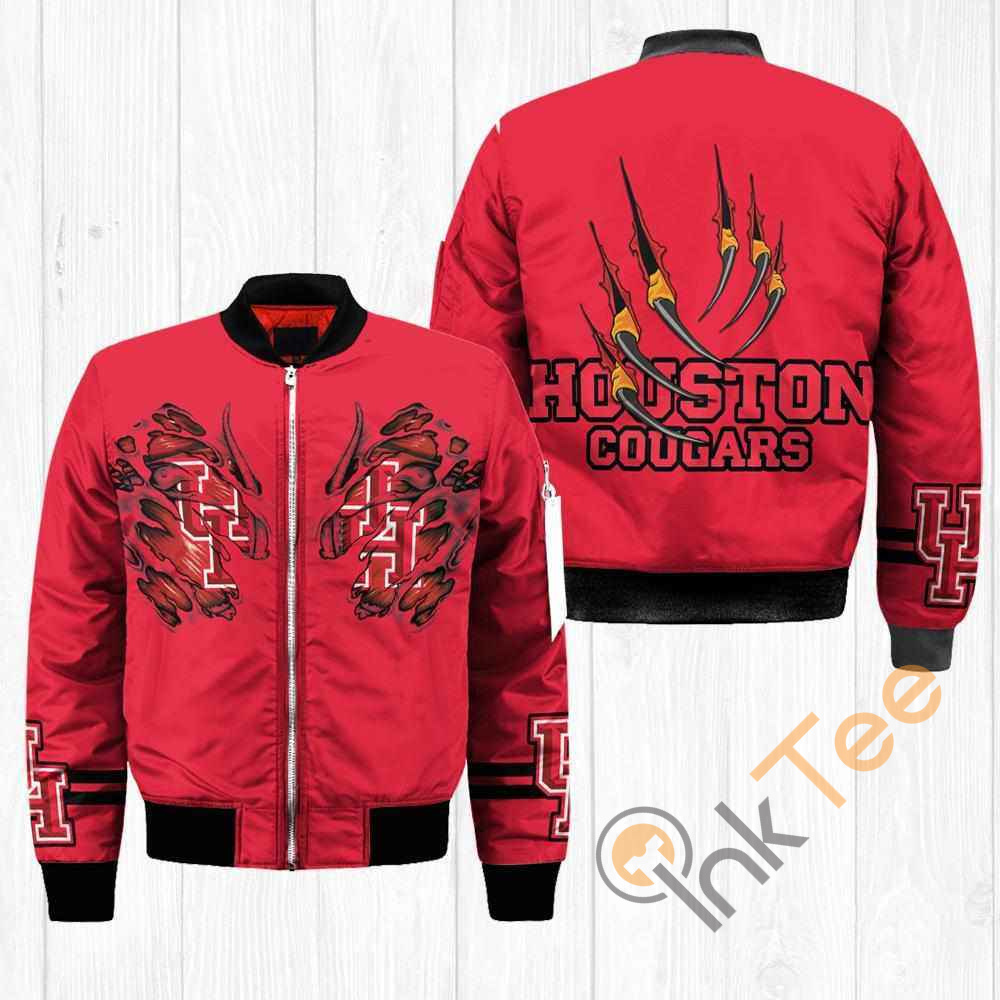Houston Cougars NCAA Claws Apparel Best Christmas Gift For Fans Bomber Jacket