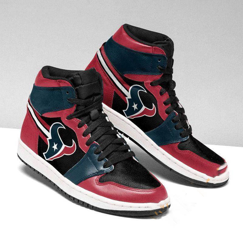 Houston Texans Custom Sneaker Air Jordan Shoes 1 Houston Texans Custom Sneaker Air Jordan Shoes