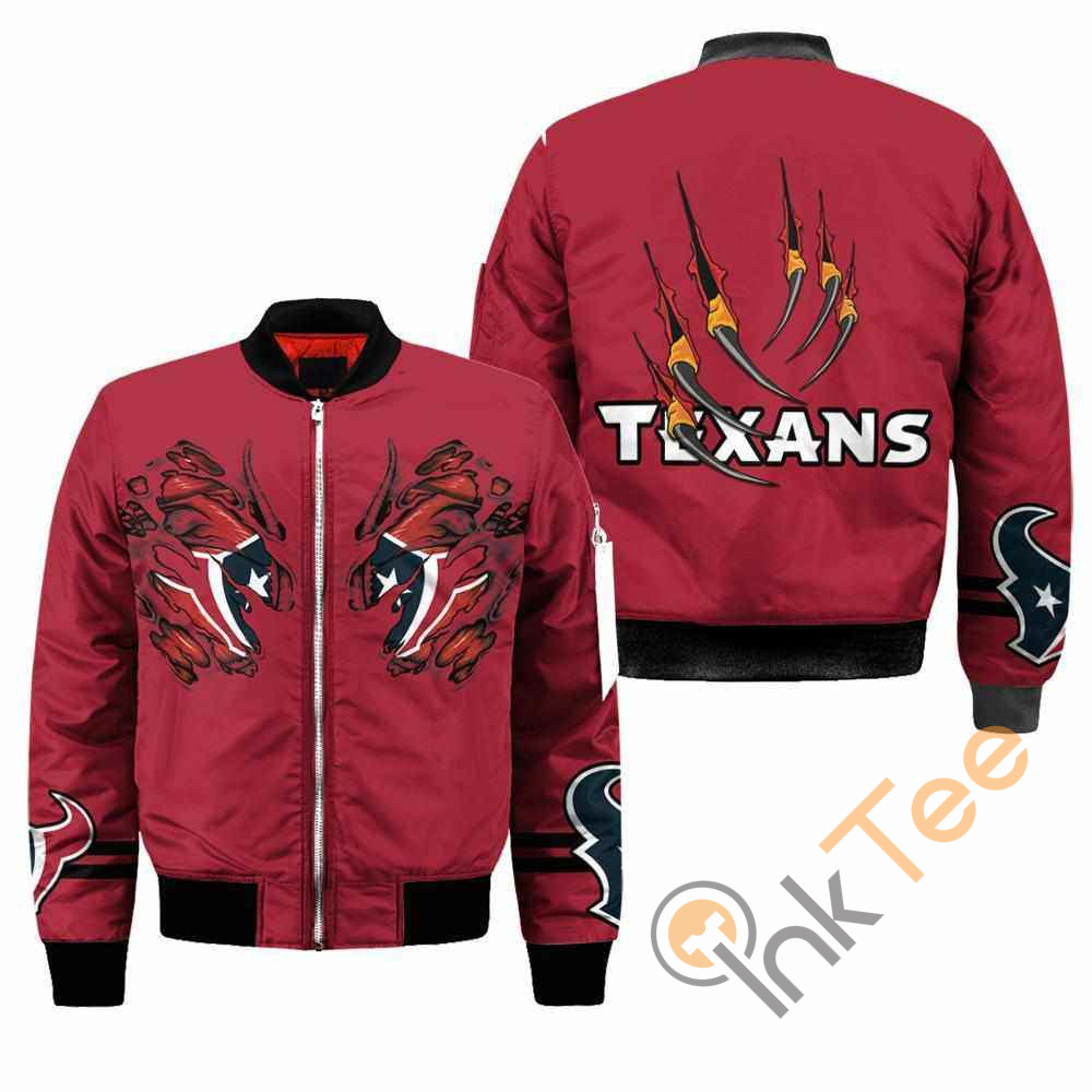 Houston Texans NFL Claws Apparel Best Christmas Gift For Fans Bomber Jacket