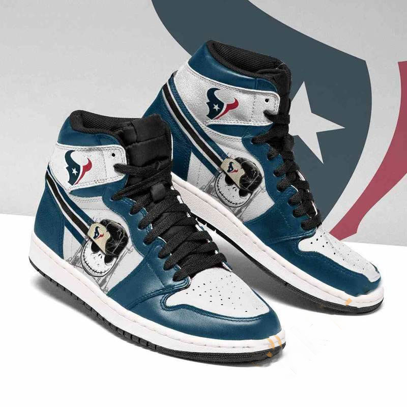 Houston Texans Nfl Football Jack Skellington Custom Air Jordan Shoes 4 Houston Texans Nfl Football Jack Skellington Custom Air Jordan Shoes