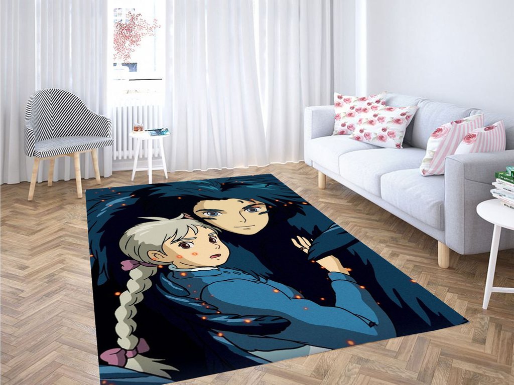 Howls Moving Castle Living Room Modern Carpet Rug