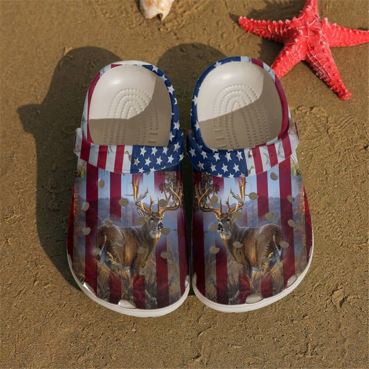 Hunting Flag Deer Crocs Clog Shoes 2 Hunting Flag Deer Crocs Clog Shoes