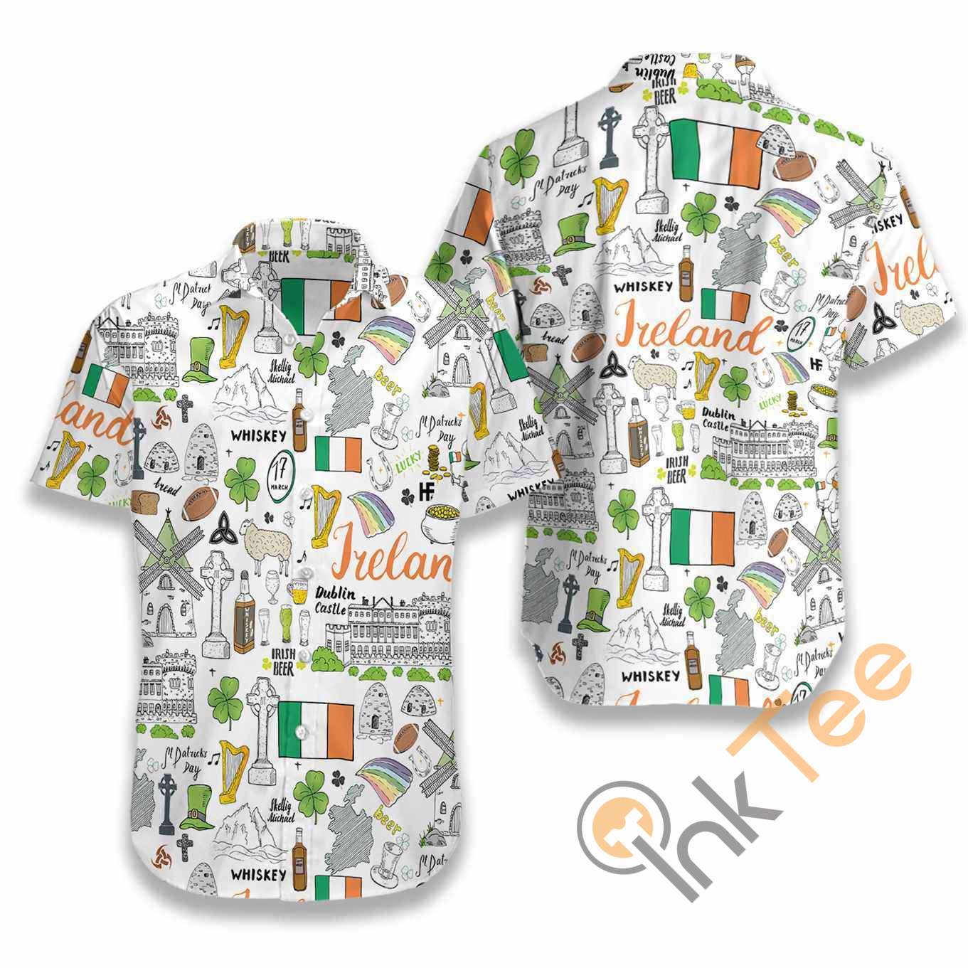 I Love Ireland Doodle Hawaiian shirts 1 I Love Ireland Doodle Hawaiian shirts