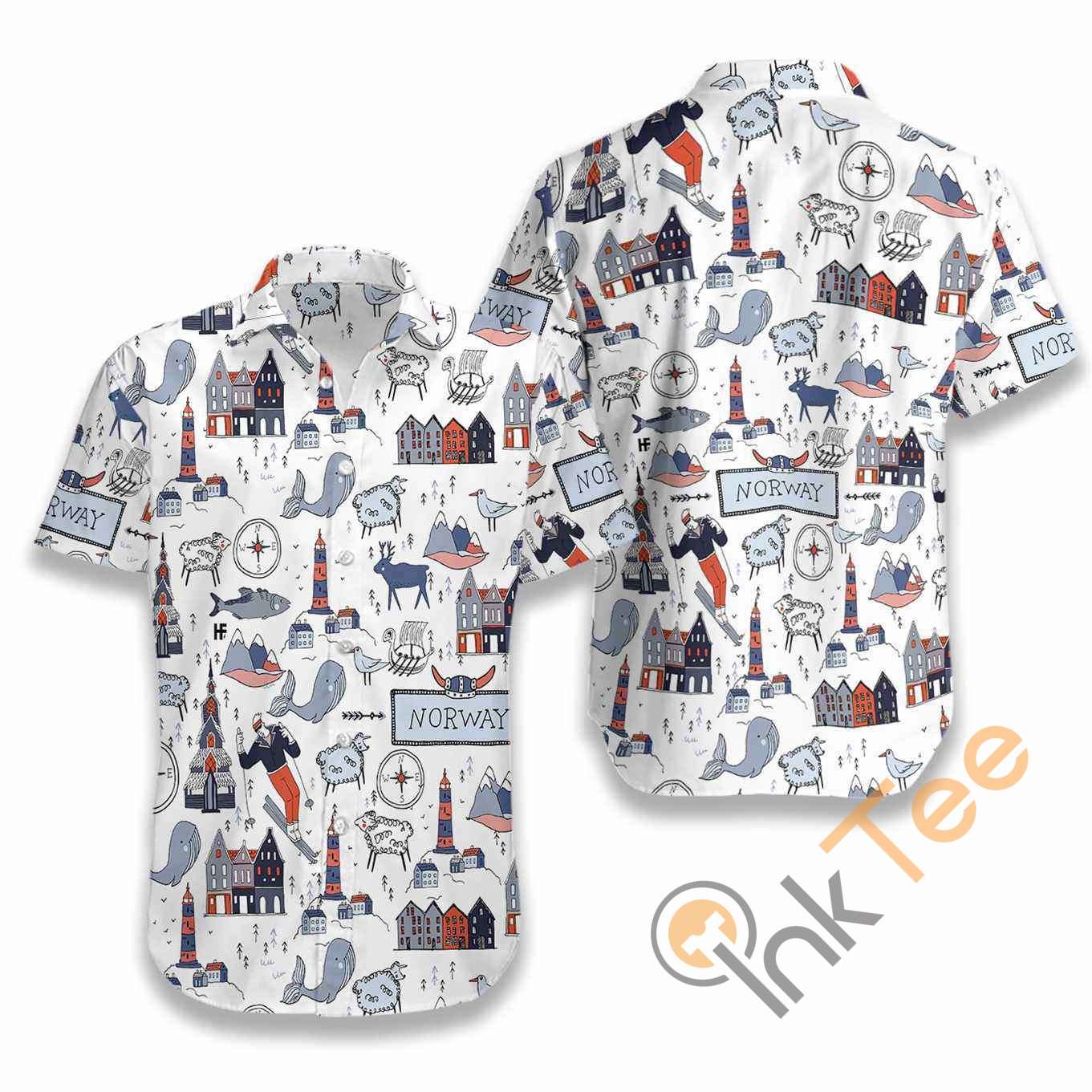 I Love Norway Doodle Hawaiian shirts 15 I Love Norway Doodle Hawaiian shirts