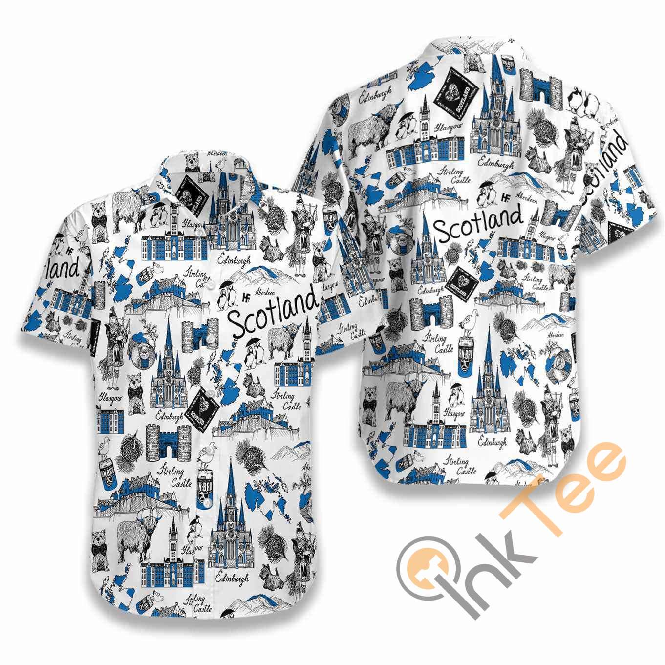 I Love Scotland Doodle Hawaiian shirts 3 I Love Scotland Doodle Hawaiian shirts