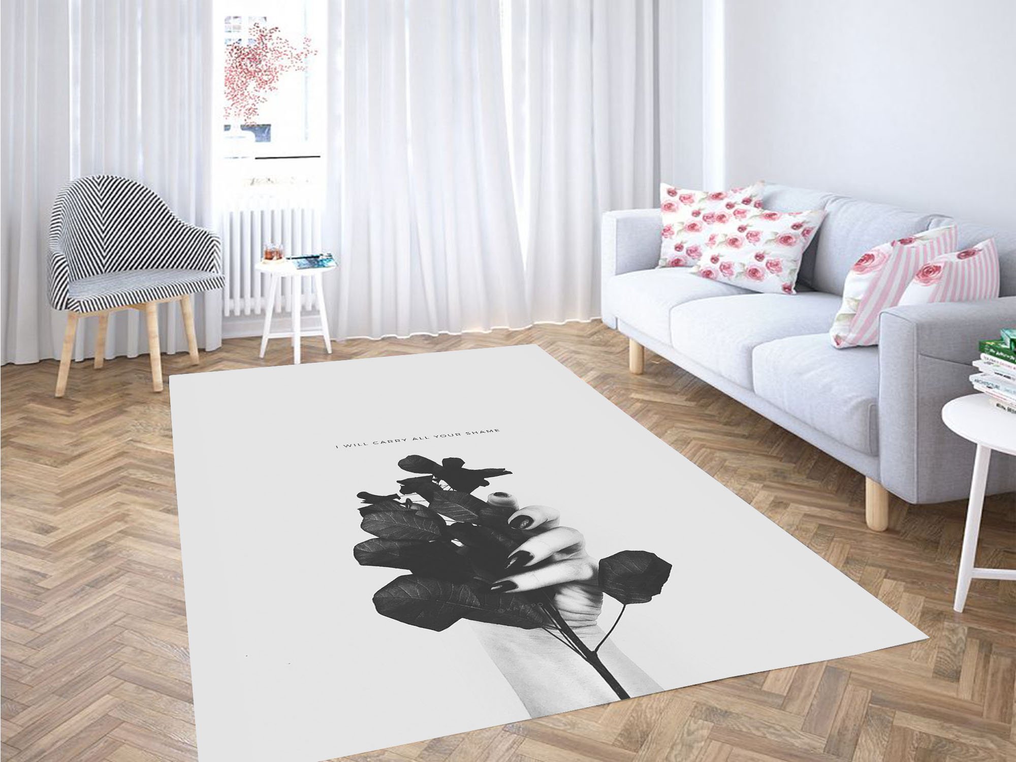 I Will Carry All Your Shame Monochromatic Carpet Rug 1 I Will Carry All Your Shame Monochromatic Carpet Rug