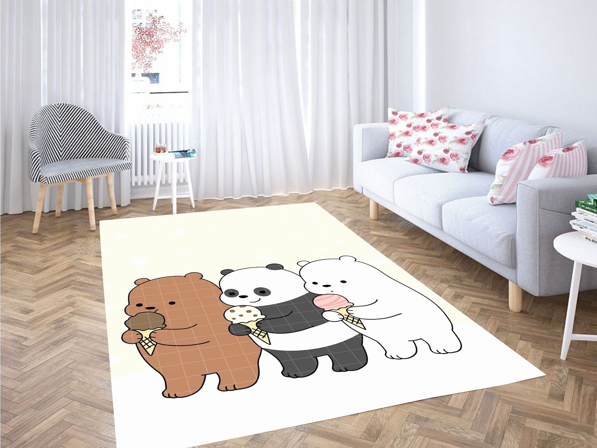 Ice Cream And We Bare Bears Carpet Rug 2 Ice Cream And We Bare Bears Carpet Rug