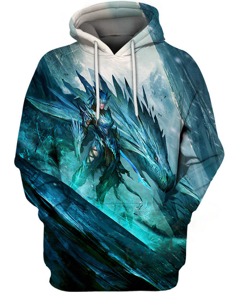 Ice Drake Shyvana Hoodie 3D 2 Ice Drake Shyvana Hoodie 3D