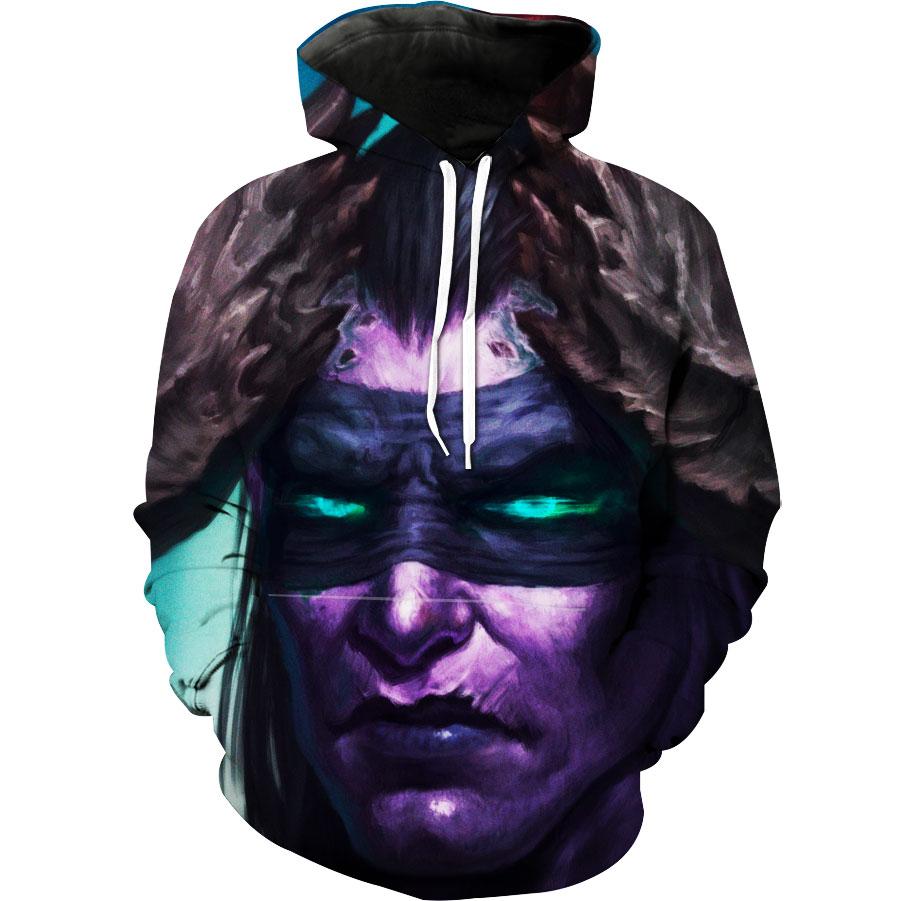 Illidan Face Warcraft Illidan Hoodie 3D 1 Illidan Face Warcraft Illidan Hoodie 3D