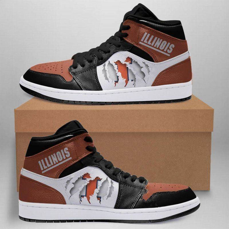 Illinois Fighting Illini Custom Air Jordan Shoes