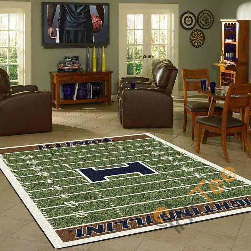 Illinois Fighting Illini Home Field Area Rug 2 Illinois Fighting Illini Home Field Area Rug