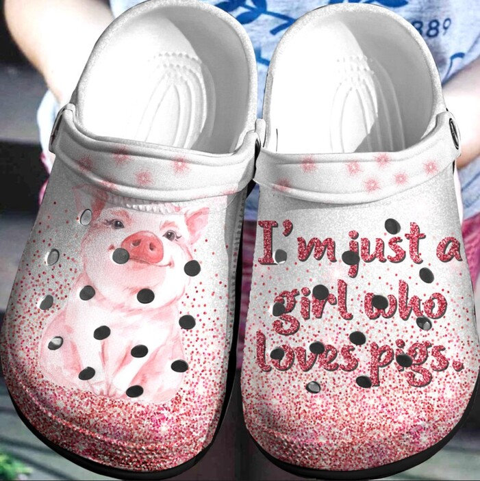 I'm Just A Girl Who Loves Pigs Crocs Clog Shoes 3 I’m Just A Girl Who Loves Pigs Crocs Clog Shoes