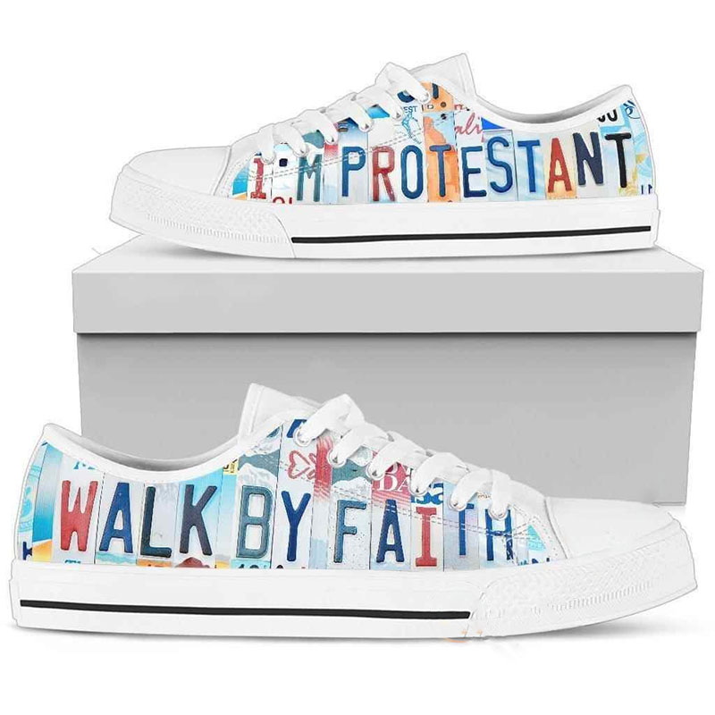 Im Protestant Walk By Faith Low Top Shoes