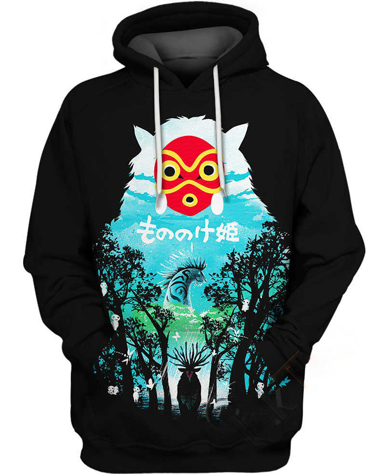 In Princess Mononoke Hoodie 3D 4 In Princess Mononoke Hoodie 3D