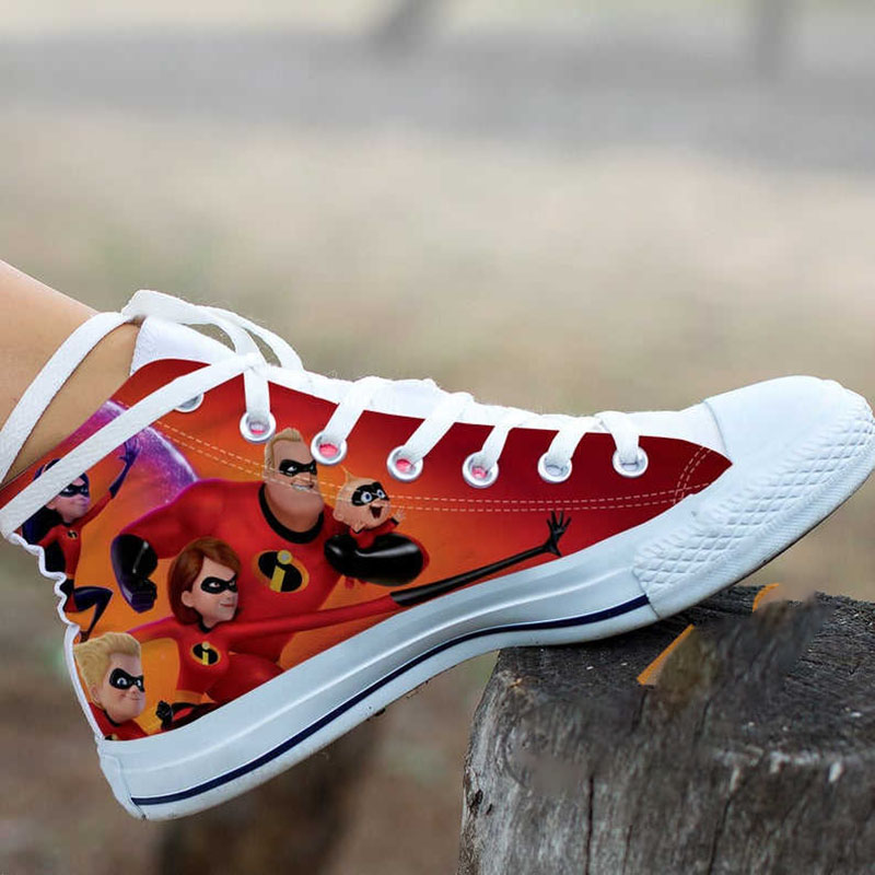 Incredibles Superhero Custom Disney Movie High Top Shoes