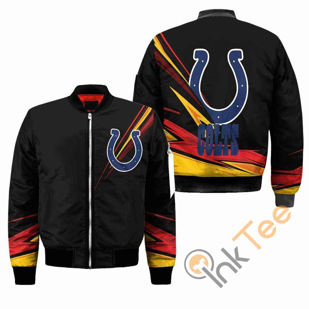 Indianapolis Colts NFL Black Apparel Best Christmas Gift For Fans Bomber Jacket 6 Indianapolis Colts NFL Black Apparel Best Christmas Gift For Fans Bomber Jacket