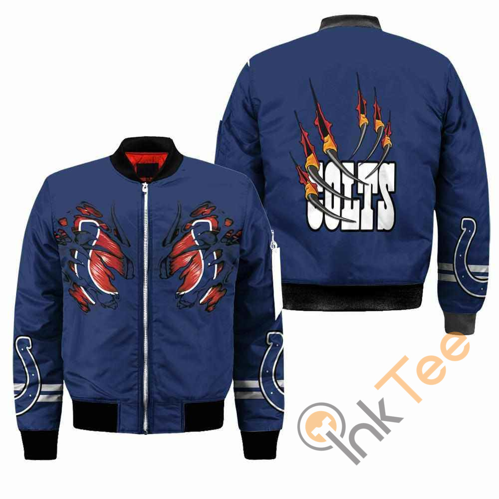 Indianapolis Colts NFL Claws Apparel Best Christmas Gift For Fans Bomber Jacket